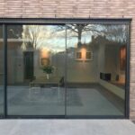 grey sliding doors